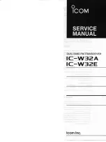 Preview for 1 page of Icom IC-W32A Service Manual