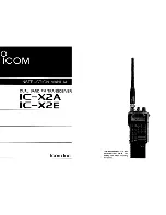 Preview for 1 page of Icom IC-X2A Instruction Manual