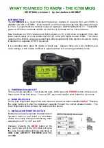 Icom IC706MK2G Quick Start Manual preview