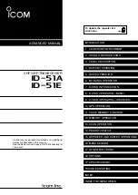 Предварительный просмотр 1 страницы Icom ID-51A Advanced Manual