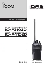 Icom iDAS IC-F3102D Instruction Manual предпросмотр