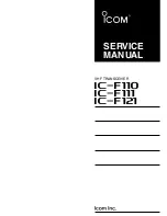 Предварительный просмотр 1 страницы Icom iF110 Service Manual