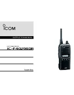 Предварительный просмотр 1 страницы Icom iF4029SDR Instruction Manual