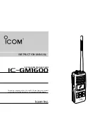 Icom iGM1600 Instruction Manual preview