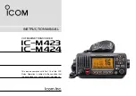 Icom iM423 Instruction Manual предпросмотр