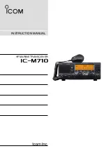 Icom iM710 Instruction Manual preview