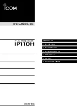 Icom IP110H Operating Manual preview