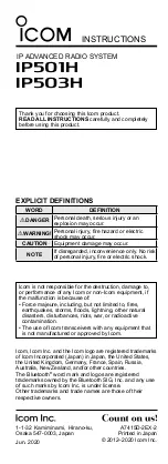 Preview for 1 page of Icom IP501H User Manual