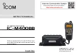 Icom M400BB SW Instruction Manual preview