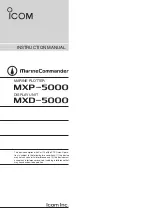 Icom MarineCommander MXP-5000 Instruction Manual preview