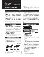 Preview for 1 page of Icom MXA-5000 Instructions