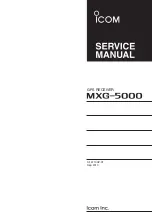 Preview for 1 page of Icom MXG-5000 Service Manual