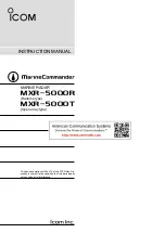 Icom MXR-5000R Instruction Manual preview