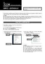 Icom OPC-2350LU Installation Manual preview