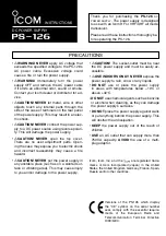 Предварительный просмотр 1 страницы Icom PS-126 Instructions