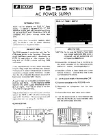 Icom PS-55 Instructions предпросмотр