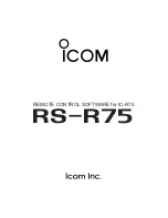 Предварительный просмотр 1 страницы Icom RS-R75 Software Manual