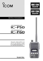 Предварительный просмотр 1 страницы Icom UHF IC-F60 Instruction Manual