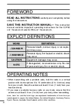 Preview for 4 page of Icom UHF IC-F60 Instruction Manual