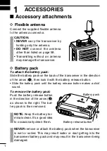 Предварительный просмотр 10 страницы Icom UHF IC-F60 Instruction Manual