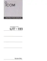 Icom UT-111 Instruction Manual предпросмотр