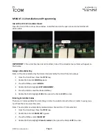 Preview for 1 page of Icom UT-112 Installation And Programming