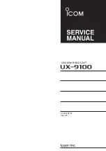 Предварительный просмотр 1 страницы Icom UX-9100 Service Manual