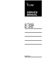 Preview for 1 page of Icom VHF IC-F50 Service Manual