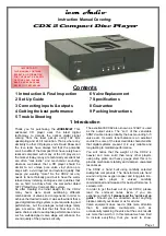 Preview for 1 page of icon Audio CDX 2 Instruction Manual