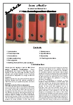 icon Audio FRm Loudspeaker Series Instruction Manual preview