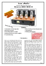 Preview for 1 page of icon Audio Stereo 300 MK II Instruction Manual And Users Manual