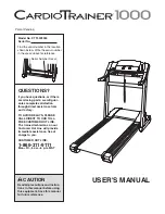 Предварительный просмотр 1 страницы ICON Health & Fitness CTTL078040 User Manual