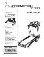 ICON Health & Fitness FREEMOTION 730 User Manual preview