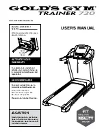 Preview for 1 page of ICON Health & Fitness GOLD'S GYM TRAINER 720 User Manual