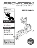 Preview for 1 page of ICON Health & Fitness iFIT Pro-Form Endurance 1120 E User Manual