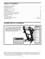 Preview for 2 page of ICON Health & Fitness NordicTrack C1100i User Manual