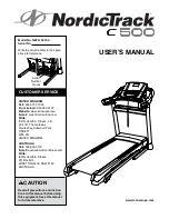 ICON Health & Fitness NordicTrack C500 User Manual preview
