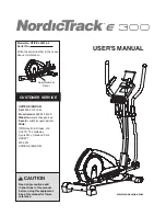 Preview for 1 page of ICON Health & Fitness NordicTrack E 300 User Manual