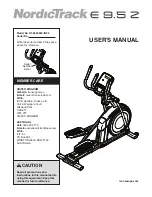 Preview for 1 page of ICON Health & Fitness NordicTrack E 9.5 Z User Manual