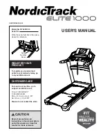 Предварительный просмотр 1 страницы ICON Health & Fitness NordicTrack Elite 1000 User Manual