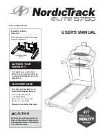 ICON Health & Fitness NordicTrack Elite 5750 User Manual preview