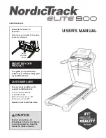 ICON Health & Fitness NordicTrack Elite 900 User Manual preview