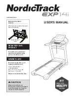 Preview for 1 page of ICON Health & Fitness NordicTrack EXP 14i User Manual