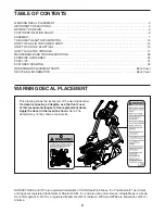 Preview for 2 page of ICON Health & Fitness NordicTrack FREESTRIDE TRAINER FS9i User Manual