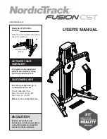 ICON Health & Fitness NordicTrack FUSION CST User Manual предпросмотр