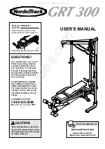 ICON Health & Fitness NordicTrack GRT 300 User Manual preview