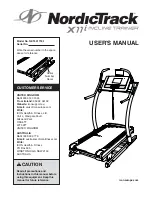 ICON Health & Fitness NordicTrack Incline Trainer X11i User Manual preview