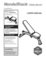 Preview for 1 page of ICON Health & Fitness NordicTrack NTBE17917.0 User Manual