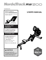 ICON Health & Fitness NordicTrack RW200 User Manual preview