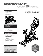 ICON Health & Fitness NordicTrack S10i STUDIO CYCLE User Manual preview